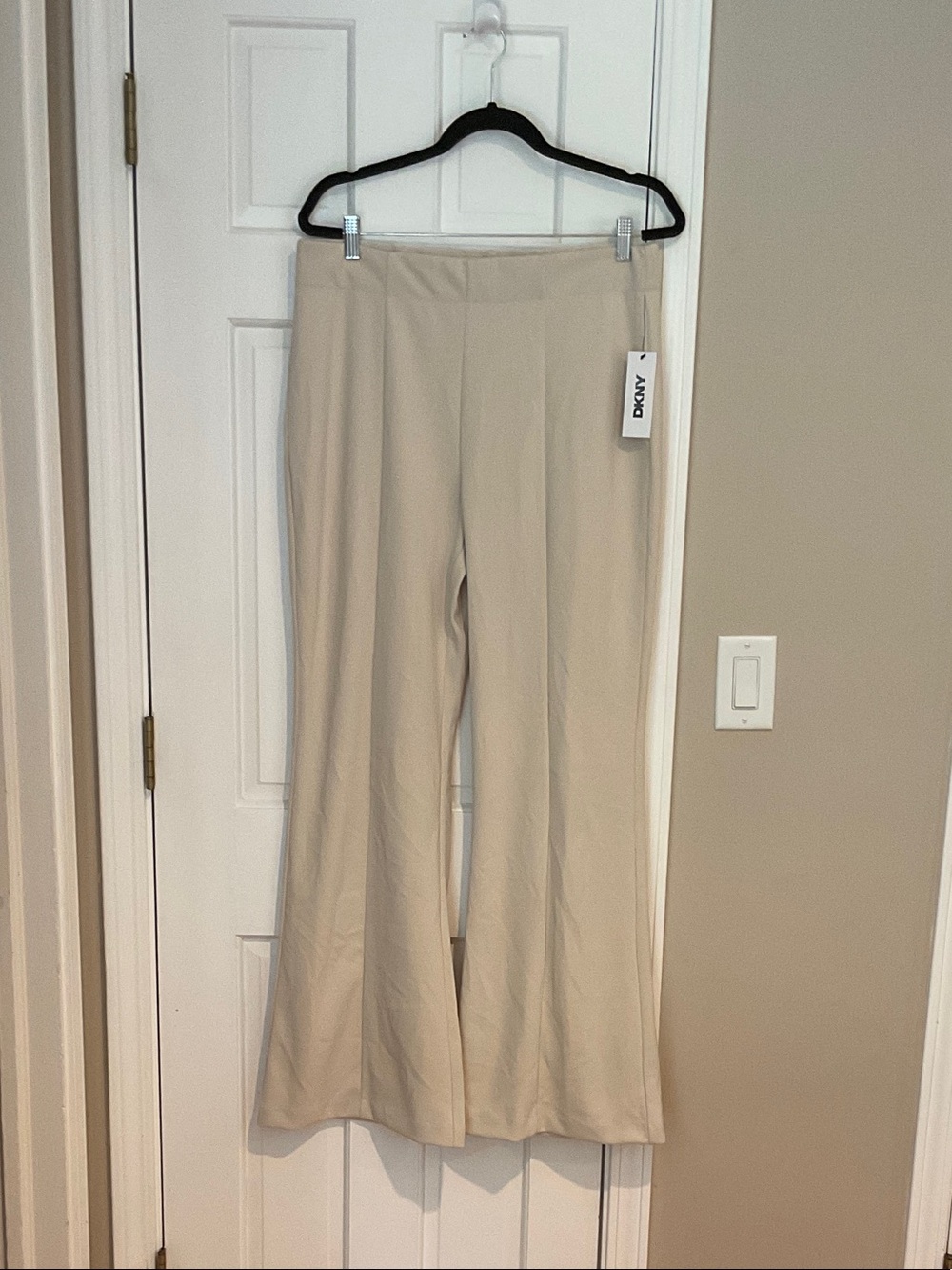 DKNY Neutral Beige Flare Pants